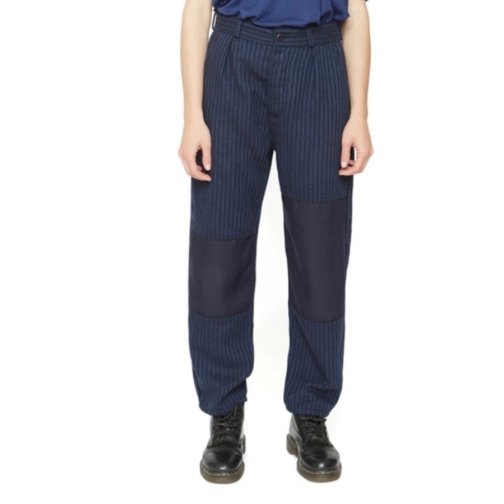 SANDRINE ROSE Stripe Patch Pants
